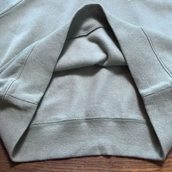 Under Armour Rival Fleece Wrap Neck Pullover Green Gray Speckled Womens Medium - Picture 11 of 15